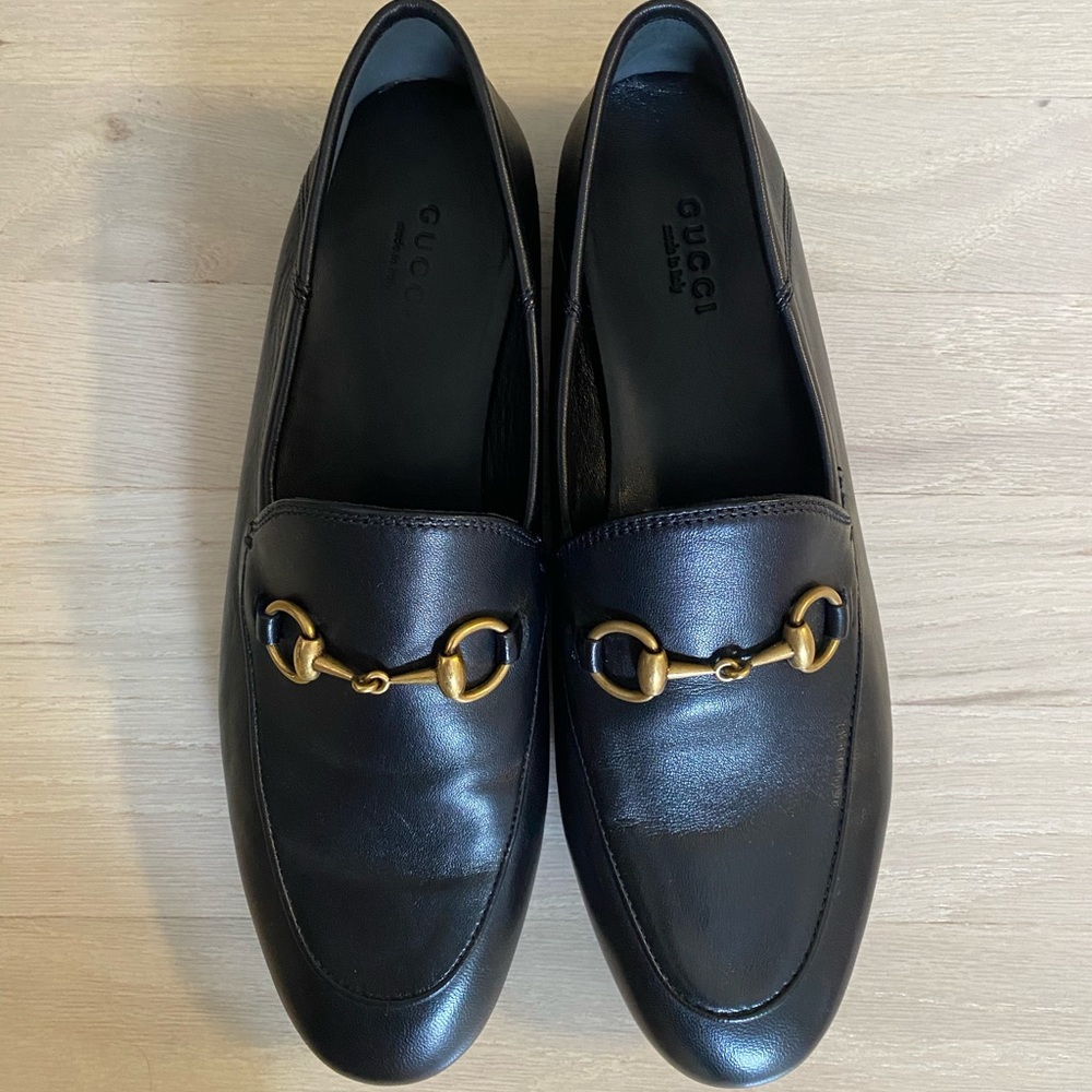 GUCCI Horsebit Black Leather Loafer Shoe NWT size 37